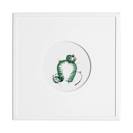 Cactus III by Mercana Studio a Hand Embellished Textured Framed Art Print Matted under Glass by Mercana at Eve Furniture