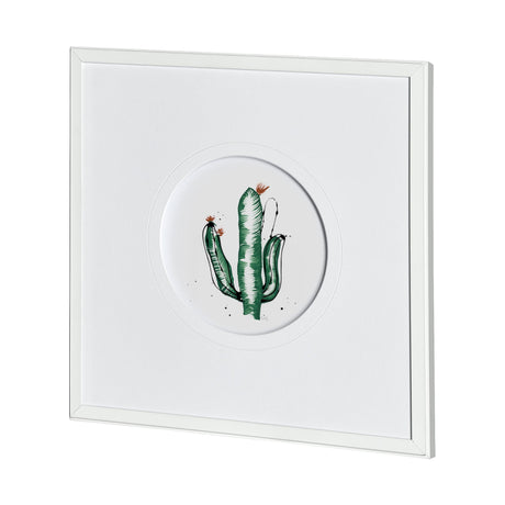 Cactus IV by Mercana Studio a Hand Embellished Textured Framed Art Print Matted under Glass by Mercana at Eve Furniture