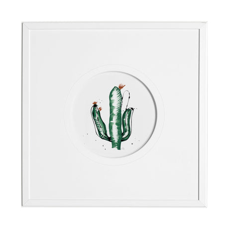 Cactus IV by Mercana Studio a Hand Embellished Textured Framed Art Print Matted under Glass by Mercana at Eve Furniture