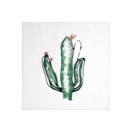 Cactus IV by WRG a Hand Embellished Textured Canvas by Mercana at Eve Furniture