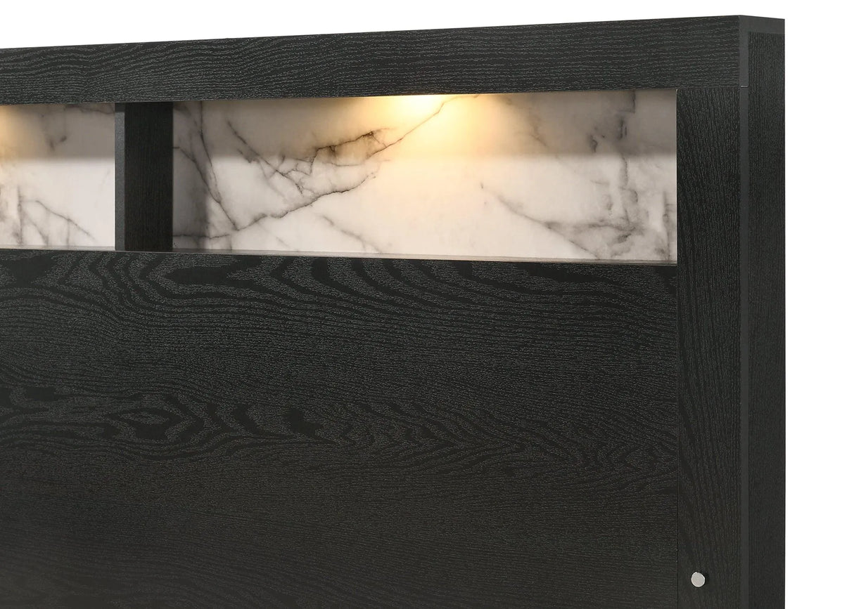 Cadence Black King LED Panel Bed by Crown Mark at Eve Furniture