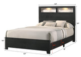Cadence Black King LED Panel Bed by Crown Mark at Eve Furniture