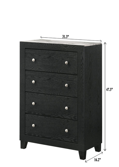 Cadence Black LED Panel Bedroom Set by Crown Mark at Eve Furniture