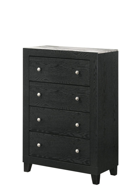 Cadence Black LED Panel Bedroom Set by Crown Mark at Eve Furniture