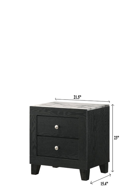 Cadence Black Nightstand by Crown Mark at Eve Furniture