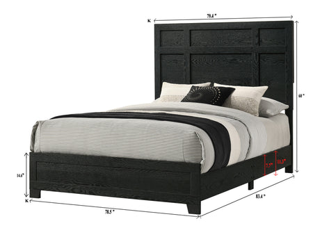 Cadence Black Panel Bedroom Set by Crownmark at Eve Furniture