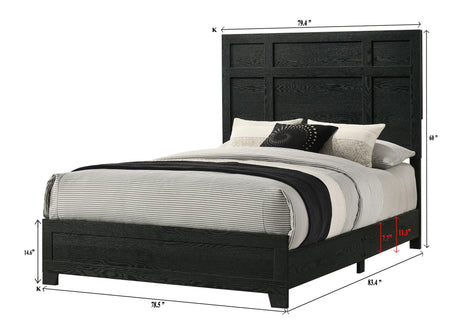 Cadence Black Panel King Bed by Crown Mark at Eve Furniture