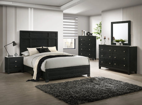 Cadence Black Panel King Bed by Crown Mark at Eve Furniture