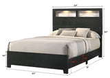 Cadence Black Queen LED Panel Bed by Crown Mark at Eve Furniture
