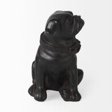 Cadence 4L x 5W Black Resin Pug Dog by Mercana at Eve Furniture