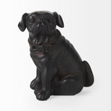Cadence 4L x 5W Black Resin Pug Dog by Mercana at Eve Furniture