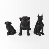 Cadence 4L x 5W Black Resin Pug Dog by Mercana at Eve Furniture