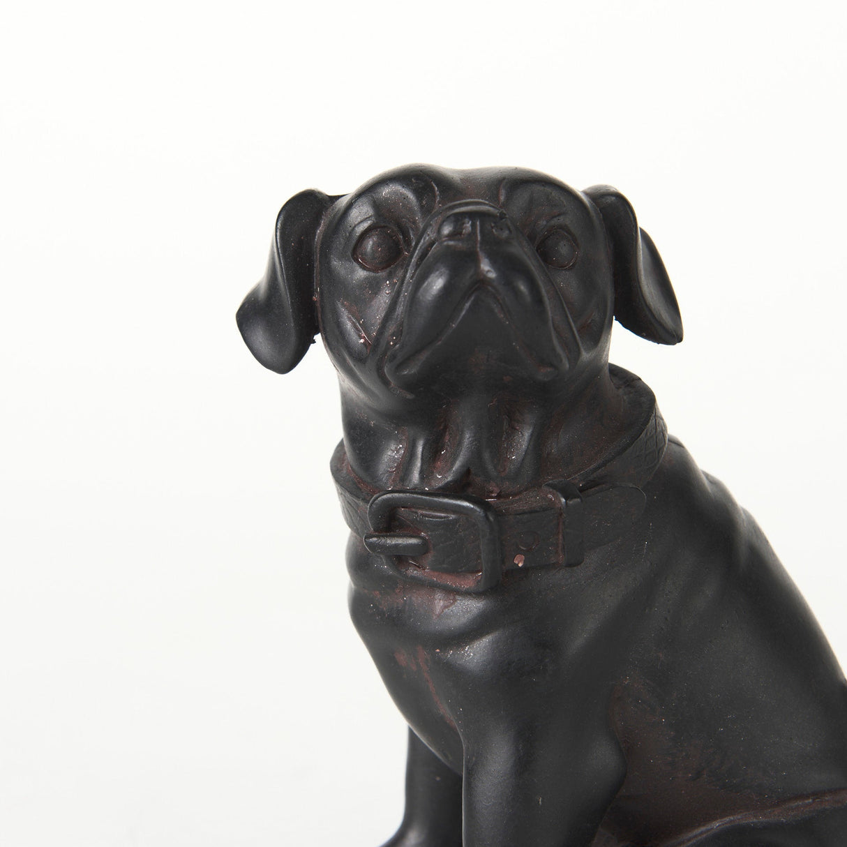 Cadence 4L x 5W Black Resin Pug Dog by Mercana at Eve Furniture
