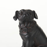 Cadence 4L x 5W Black Resin Pug Dog by Mercana at Eve Furniture