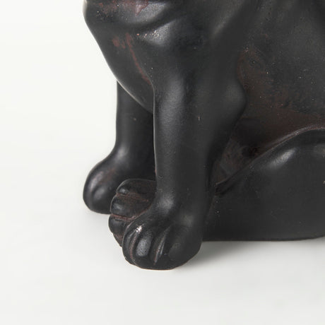 Cadence Black Resin Pug Dog by Mercana at Eve Furniture