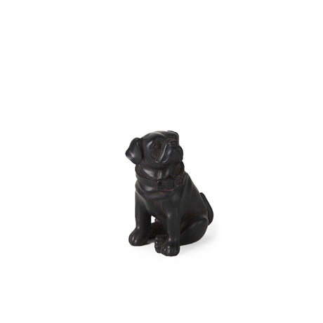 Cadence Black Resin Pug Dog by Mercana at Eve Furniture