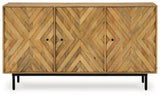 Cadewick Natural Accent Cabinet by Ashley at Eve Furniture