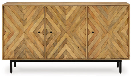 Cadewick Natural Accent Cabinet by Ashley at Eve Furniture