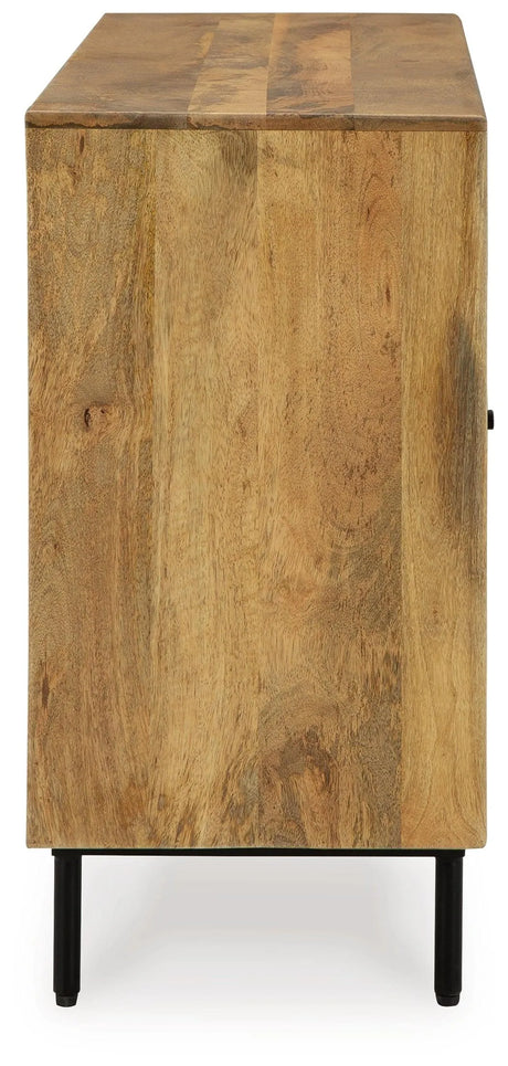 Cadewick Natural Accent Cabinet by Ashley at Eve Furniture