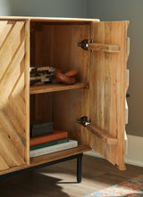 Cadewick Natural Accent Cabinet by Ashley at Eve Furniture