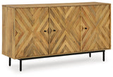 Cadewick Natural Accent Cabinet by Ashley at Eve Furniture