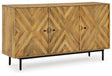 Cadewick Natural Accent Cabinet by Ashley at Eve Furniture