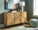 Cadewick Natural Accent Cabinet by Ashley at Eve Furniture