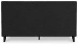 Cadmori Black King Upholstered Bed with Roll Slats by Ashley at Eve Furniture