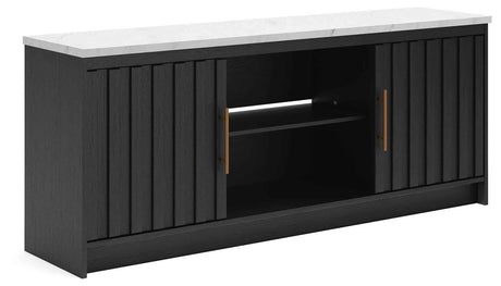 Cadmori Black/White 63" TV Stand by Ashley at Eve Furniture
