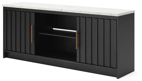 Cadmori Black/White 63" TV Stand by Ashley at Eve Furniture