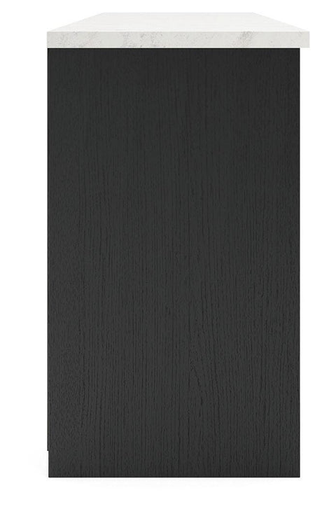 Cadmori Black/White 63" TV Stand by Ashley at Eve Furniture