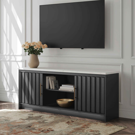 Cadmori Black/White 63" TV Stand by Ashley at Eve Furniture