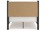 Cadmori Black/White Full Upholstered Platform Bed by Ashley at Eve Furniture