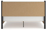 Cadmori Black/White King Upholstered Panel Bed by Ashley at Eve Furniture