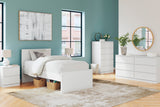 Cadmori Black/White Upholstered Platform Bedroom Set by Ashley at Eve Furniture