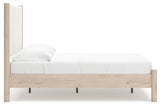 Cadmori Tan/Beige Full Upholstered Platform Bed by Ashley at Eve Furniture