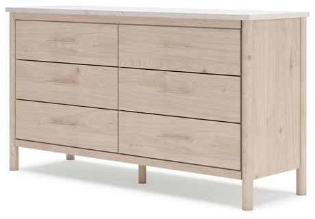 Cadmori Tan/Beige Full Upholstered Platform Bedroom Set by Ashley at Eve Furniture