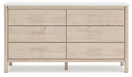Cadmori Tan/Beige Full Upholstered Platform Bedroom Set by Ashley at Eve Furniture