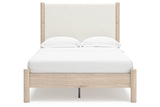 Cadmori Tan/Beige Full Upholstered Platform Bedroom Set by Ashley at Eve Furniture