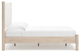 Cadmori Tan/Beige Full Upholstered Platform Bedroom Set by Ashley at Eve Furniture