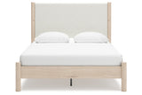Cadmori Tan/Beige Queen Upholstered Platform Bed by Ashley at Eve Furniture