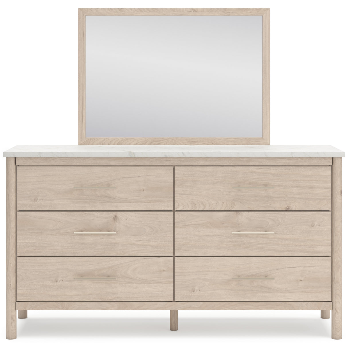 Cadmori Tan/Beige Upholstered Platform Bedroom Set by Ashley at Eve Furniture