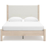 Cadmori Tan/Beige Upholstered Platform Bedroom Set by Ashley at Eve Furniture