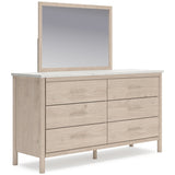 Cadmori Tan/Beige Upholstered Platform Bedroom Set by Ashley at Eve Furniture