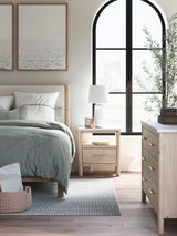 Cadmori Tan/Beige Upholstered Platform Bedroom Set by Ashley at Eve Furniture