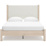 Cadmori Tan/Beige Upholstered Platform Bedroom Set by Ashley at Eve Furniture