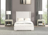 Cadwell White King Upholstered Platform Bed by Furniture of America at Eve Furniture