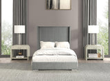 Cadwell Gray King Upholstered Platform Bed by Furniture of America at Eve Furniture