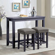 Caerleon Antique Blue/Gray 3 Pc. Counter Ht. Set by Furniture of America at Eve Furniture
