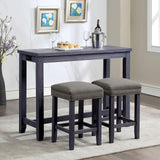 Caerleon Antique Blue/Gray 3 Pc. Counter Ht. Set by Furniture of America at Eve Furniture